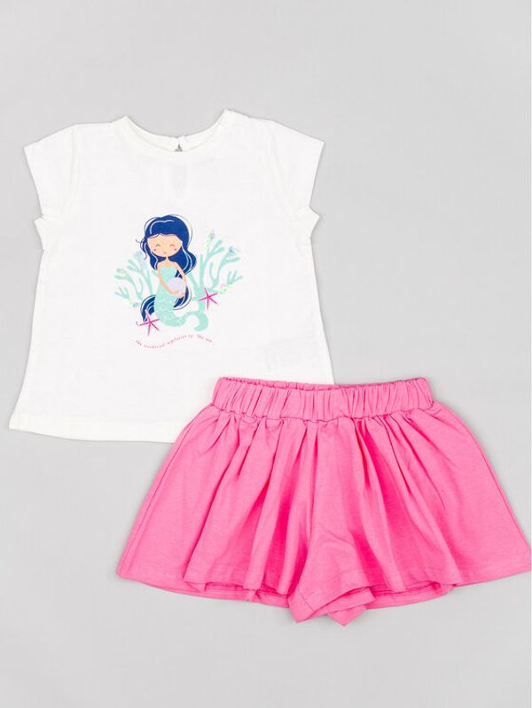 Zippy Zippy Комплект тишърт и панталонки ZBGAP0602 23001 Розов Regular Fit