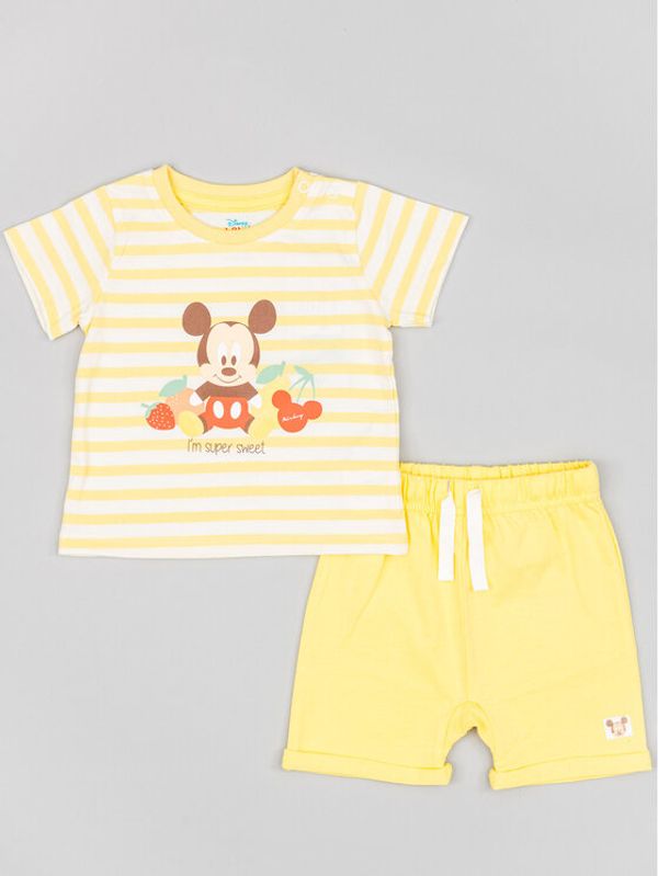 Zippy Zippy Комплект тишърт и панталонки ZNBAP0602 23008 Жълт Regular Fit