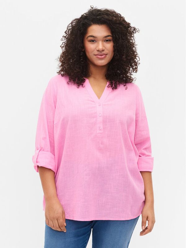 Zizzi Zizzi Блуза CA02361A Розов Regular Fit