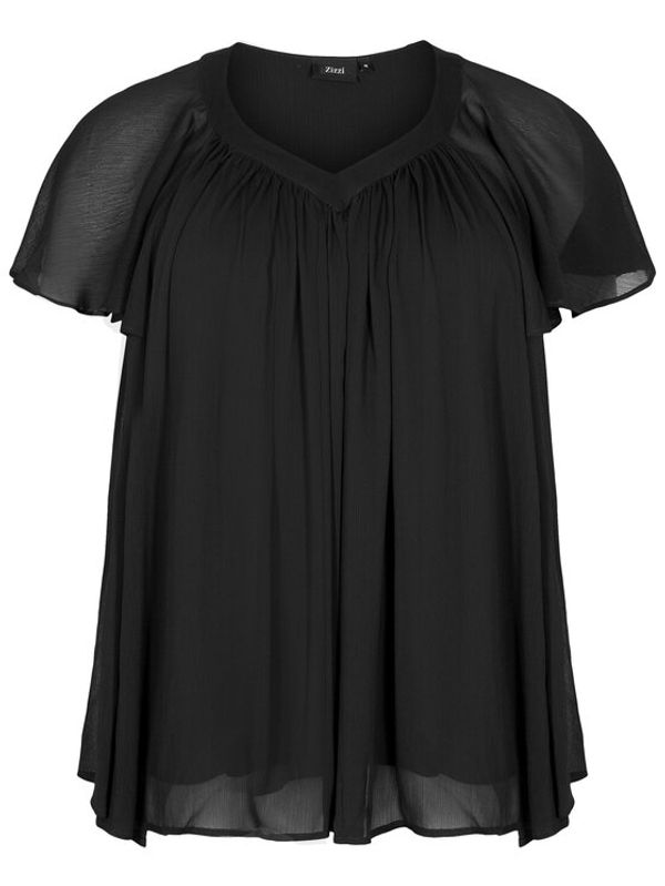 Zizzi Zizzi Блуза M58831A Бял Loose Fit