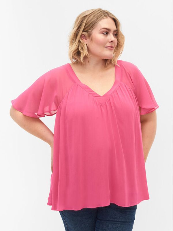 Zizzi Zizzi Блуза M58831A Розов Loose Fit