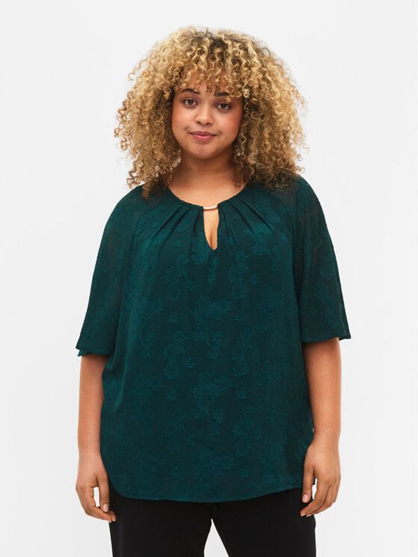 Zizzi Zizzi Блуза M58832A Зелен Loose Fit