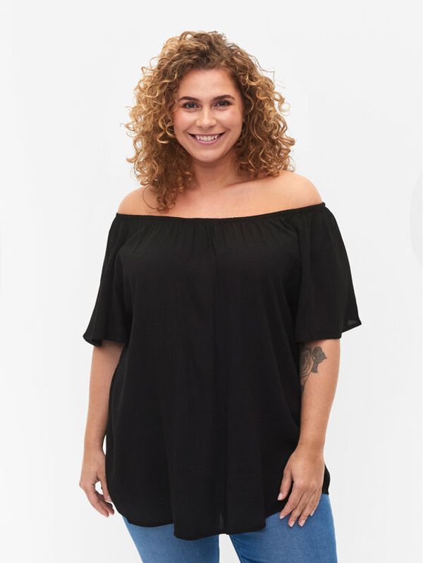 Zizzi Zizzi Блуза V00040S Черен Loose Fit