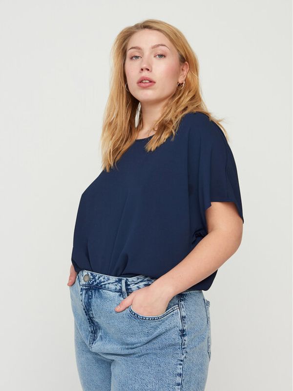 Zizzi Zizzi Блуза V10000A Тъмносин Regular Fit