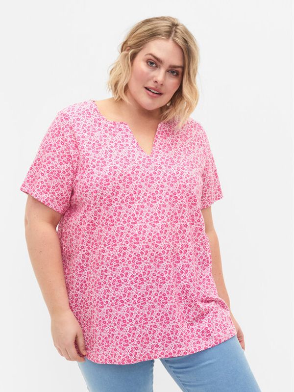 Zizzi Zizzi Блуза V50207A Розов Loose Fit