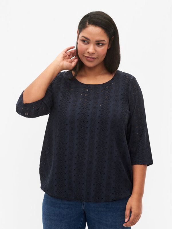 Zizzi Zizzi Блуза V50249B Тъмносин Loose Fit