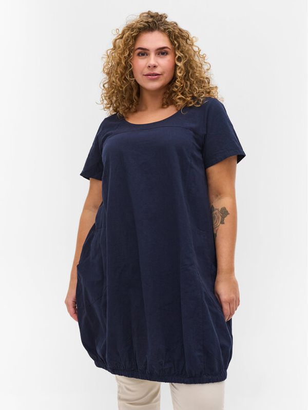 Zizzi Zizzi Ежедневна рокля J80000L Тъмносин Loose Fit