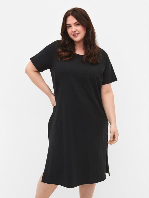 Zizzi Zizzi Ежедневна рокля V59150A Черен Loose Fit