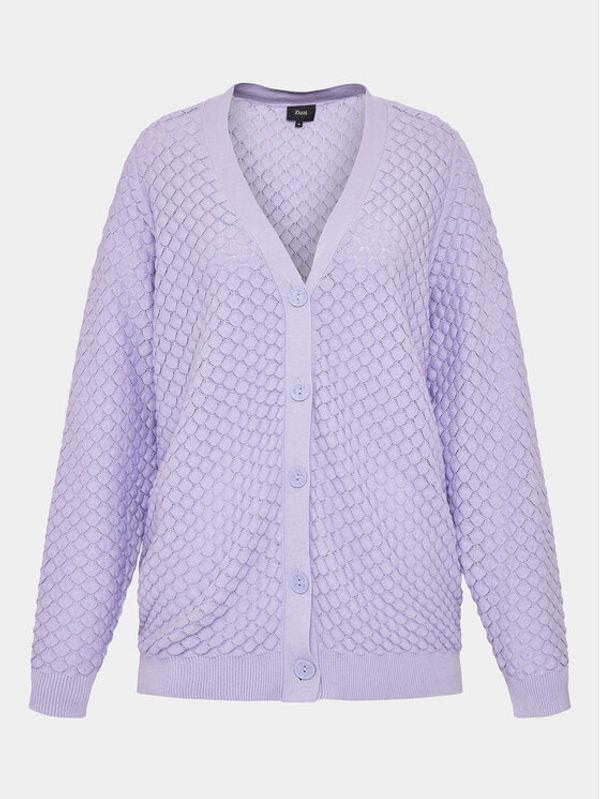 Zizzi Zizzi Кардиган M61151E Виолетов Regular Fit