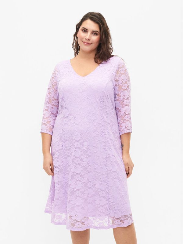 Zizzi Zizzi Коктейлна рокля E02610A Виолетов Feminine Fit