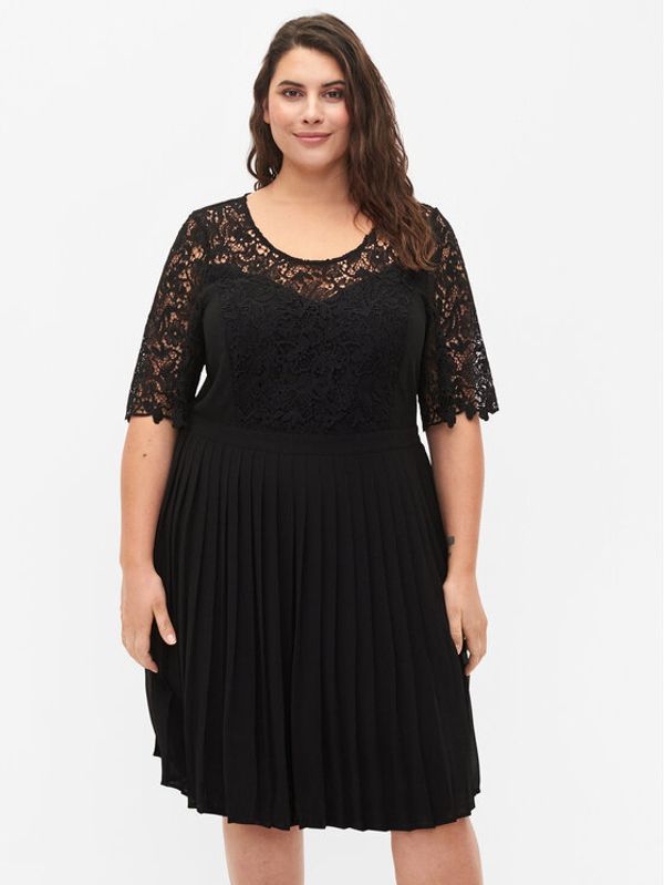 Zizzi Zizzi Коктейлна рокля M58842A Черен Regular Fit