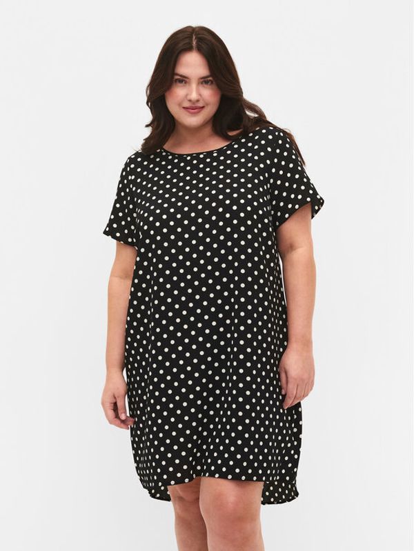 Zizzi Zizzi Лятна рокля CA02310P Черен Loose Fit