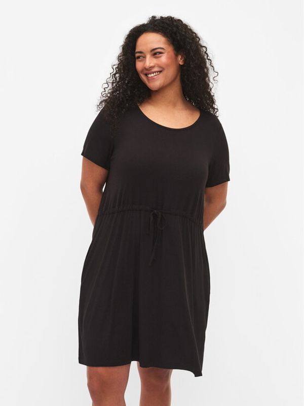 Zizzi Zizzi Лятна рокля V50032K Черен Regular Fit