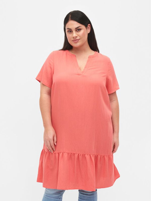 Zizzi Zizzi Лятна рокля V90000V Розов Loose Fit