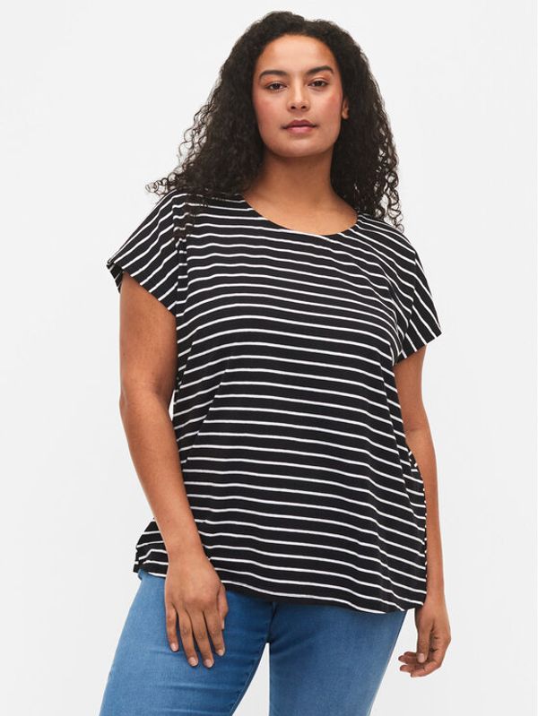 Zizzi Zizzi Тишърт V50032N Черен Loose Fit