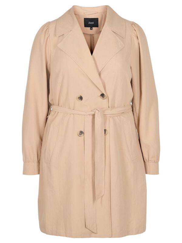 Zizzi Zizzi Тренч M61025B Бежов Regular Fit