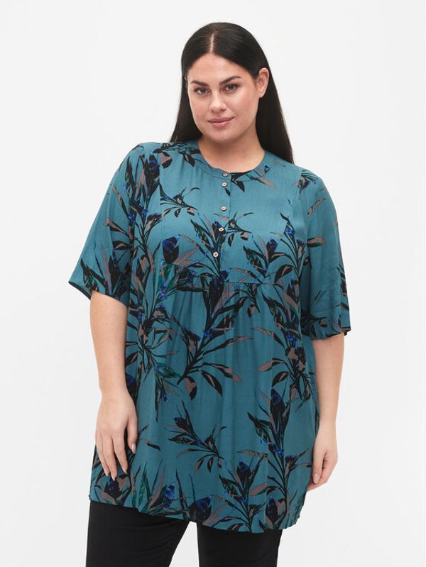 Zizzi Zizzi Туника V00040F Зелен Loose Fit