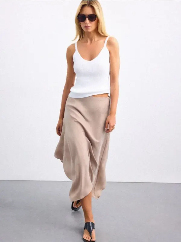 Mohito Mohito - Асиметрична пола - бежово