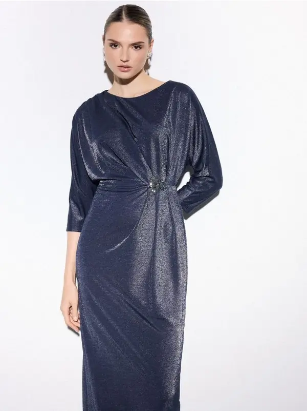 Mohito Mohito - Блестяща миди рокля - нави