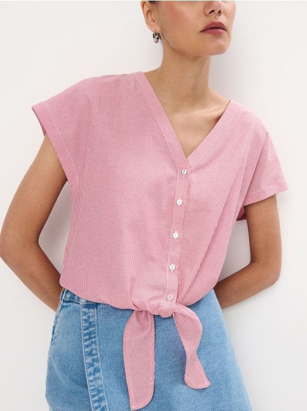 Mohito Mohito - Блуза на райе - червен