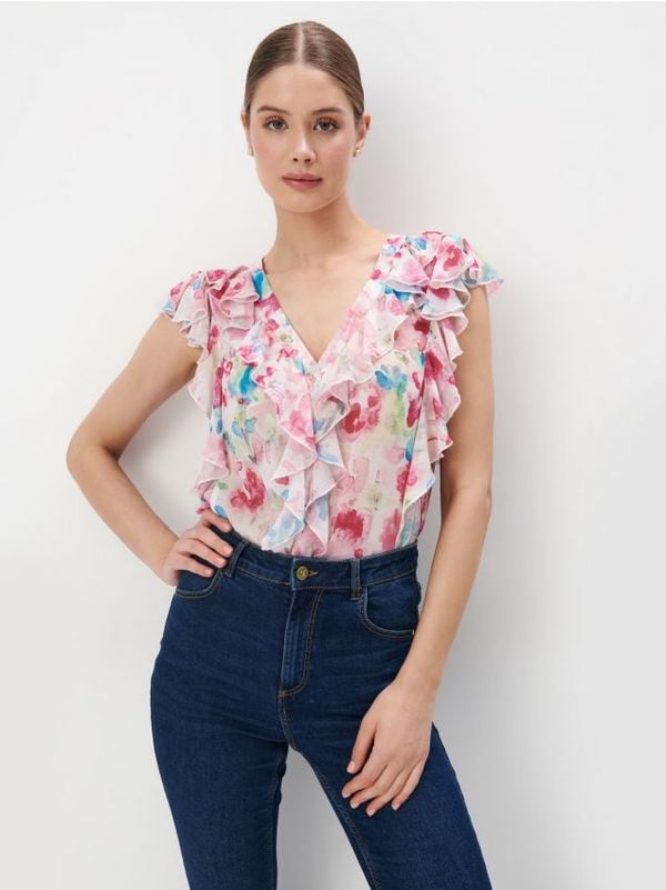 Mohito Mohito - Блуза от шифон - бяло