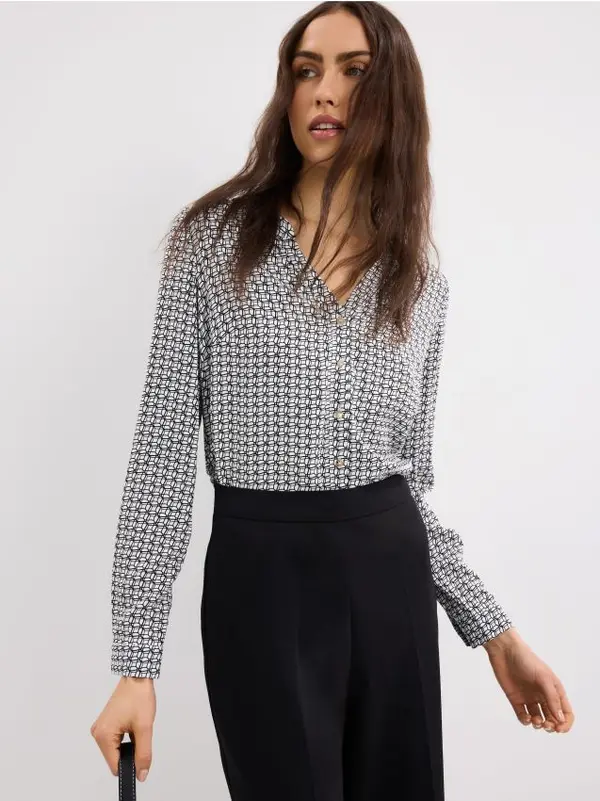 Mohito Mohito - Блуза от вискоза - бяло