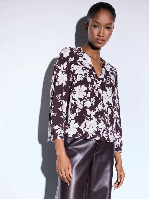 Mohito Mohito - Блуза от вискоза - тъмно кафяво