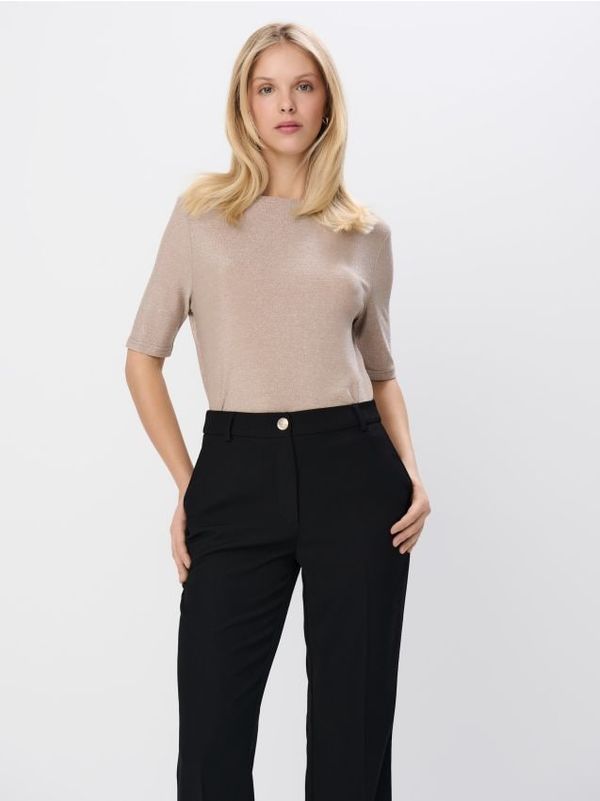 Mohito Mohito - Блуза с акцент металическа нишка - бежово