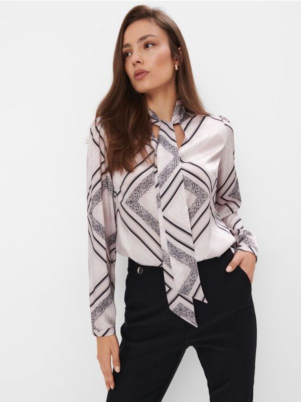 Mohito Mohito - Блуза с детайл възел - бежово