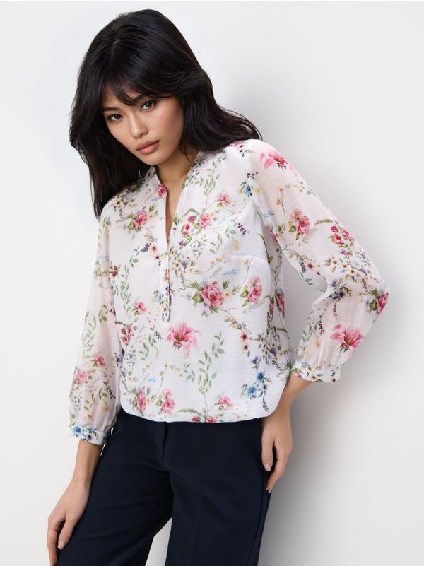 Mohito Mohito - Блуза с флорален принт - бяло