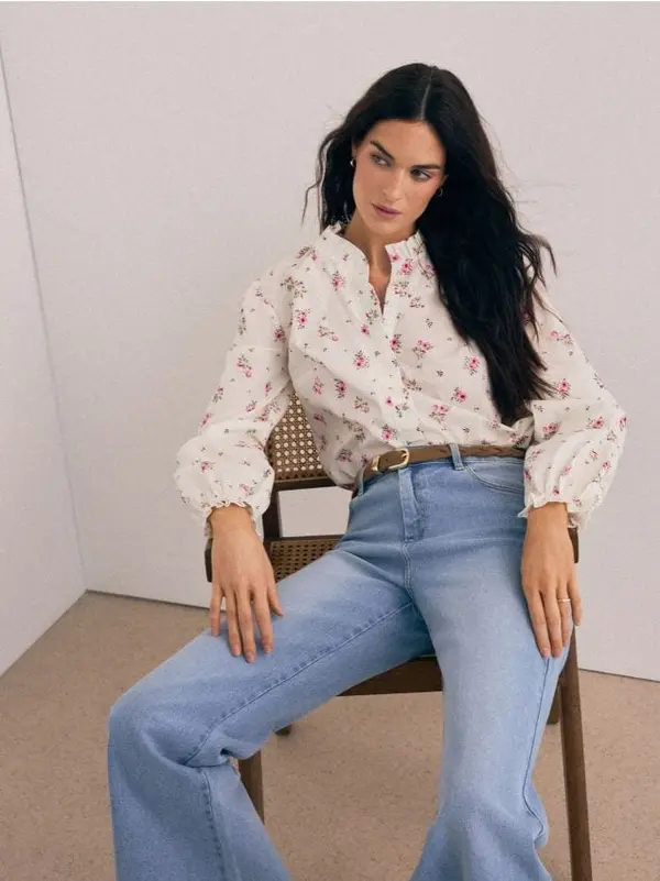 Mohito Mohito - Блуза с флорален принт - бяло