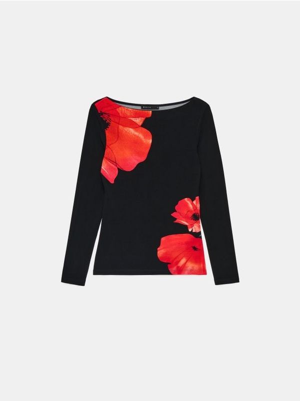 Mohito Mohito - Блуза с флорален принт - черен