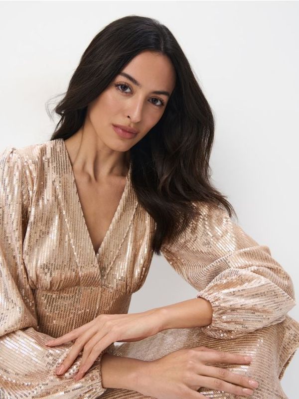 Mohito Mohito - Блуза с пайети - златно