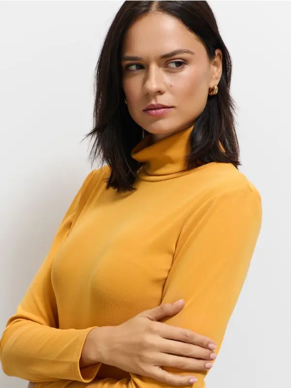 Mohito Mohito - Блуза с поло яка - кехлибарен