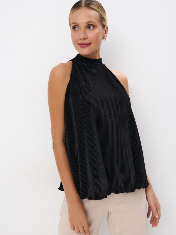 Mohito Mohito - Блуза с права яка и плохи - черен