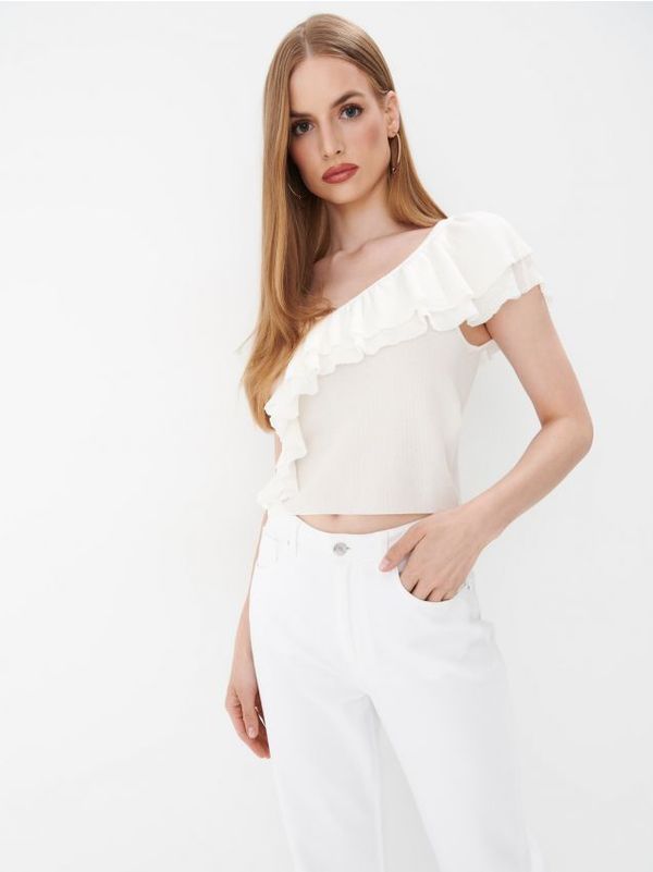 Mohito Mohito - Блуза с украшение - бяло