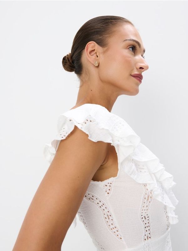 Mohito Mohito - Блуза с украшения - бяло