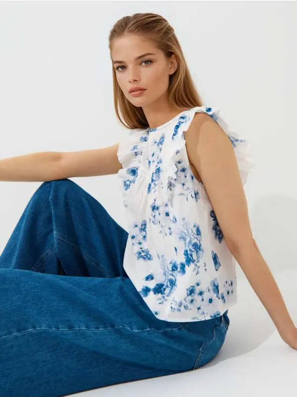 Mohito Mohito - Блуза с украшения - бяло