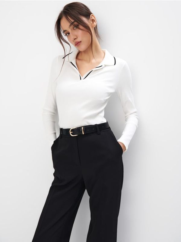 Mohito Mohito - Блуза с яка - кремaво