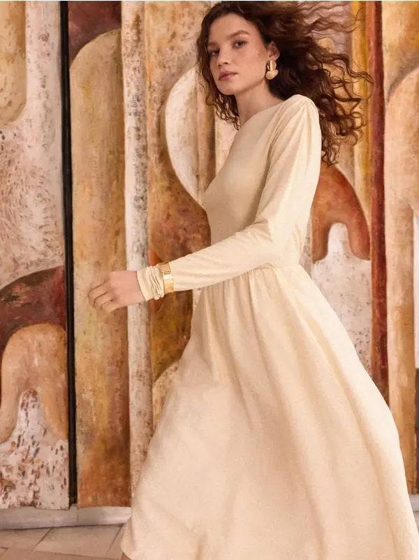 Mohito Mohito - Блуза със съдържание на лиосел - кремaво