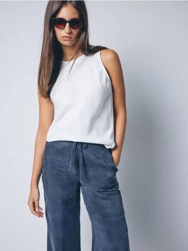 Mohito Mohito - Блуза със съдържание на модал - кремaво