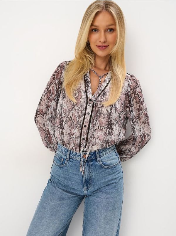 Mohito Mohito - Блуза със змийски принт - черен