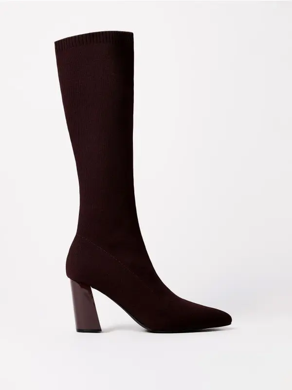 Mohito Mohito - Ботуши с височина до коляното, на ток - тъмно кафяво