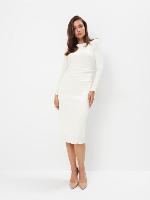 Mohito Mohito - Бяла миди рокля - кремaво