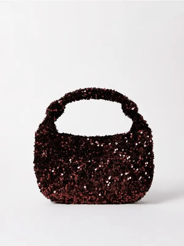 Mohito Mohito - Чанта с пайети - кестеняво