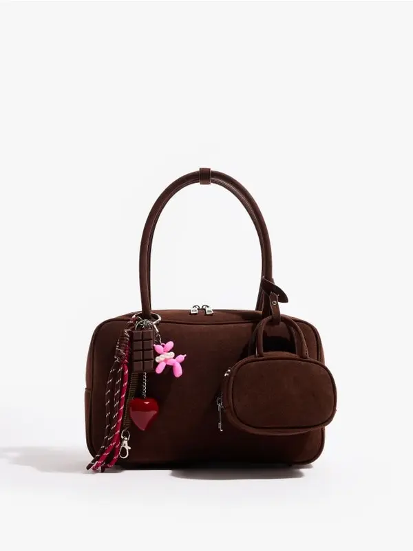 Mohito Mohito - Дамска чанта с ключодържател - тъмно кафяво