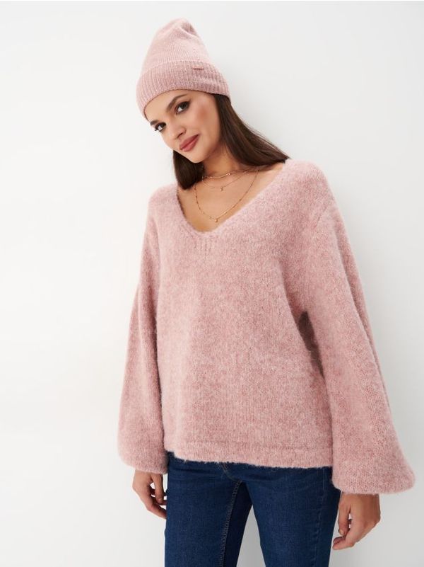 Mohito Mohito - Дамска шапка beanie - пастелно розово