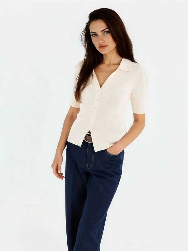 Mohito Mohito - Дамски пуловер - кремaво