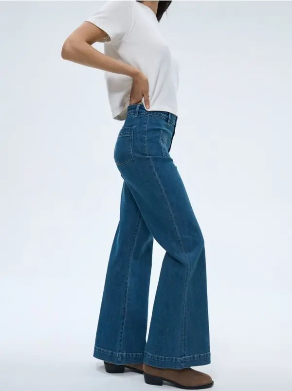 Mohito Mohito - Дънки flare с висока талия - син