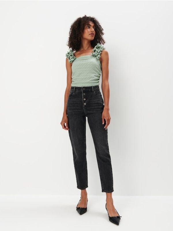 Mohito Mohito - Дънки mom slim - сиво